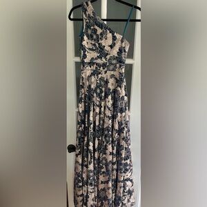 Betsy Adam one shoulder long formal